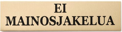 Metl-Stik "Ei mainosjakelua" 2x8 cm - "No advertising letters"