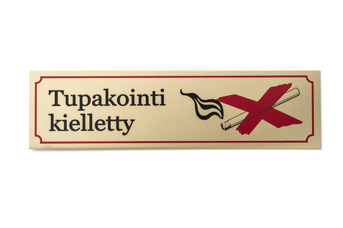 Metl-Stik "Tupakointi kielletty (s+t)" 4,5x16,5 cm