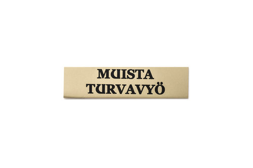 Metl-Stik "Muista turvavyö" 2x8 cm - "Fasten seatbelt"