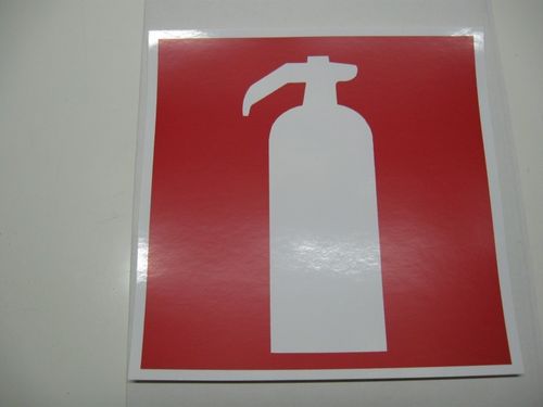 Fire Extinguisher Self-Adhesive Sticker 20x20 cm