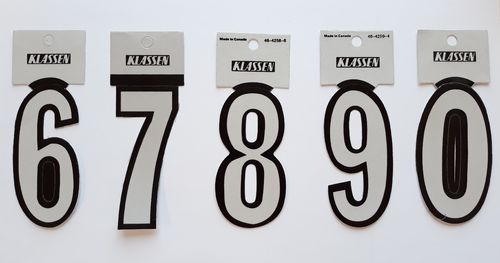 Klassen 8,3 cm Vinyl Reflective Numbers