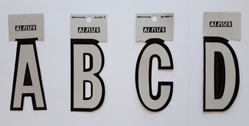 Klassen 8,3 cm Reflective Vinyl Letter
